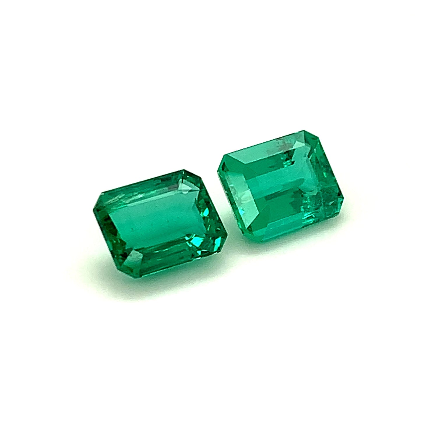 10.52x8.37x5.04mm Octagon Emerald (2 pc 7.37 ct)