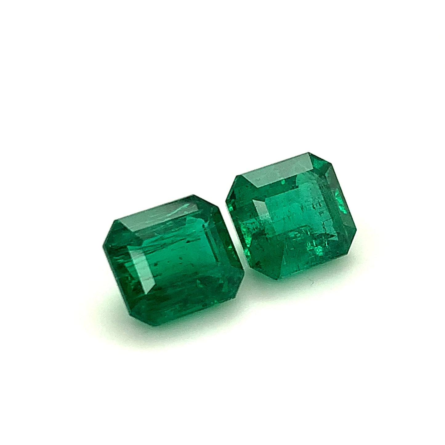 11.08x10.02x7.42mm Octagon Emerald (2 pc 12.07 ct)