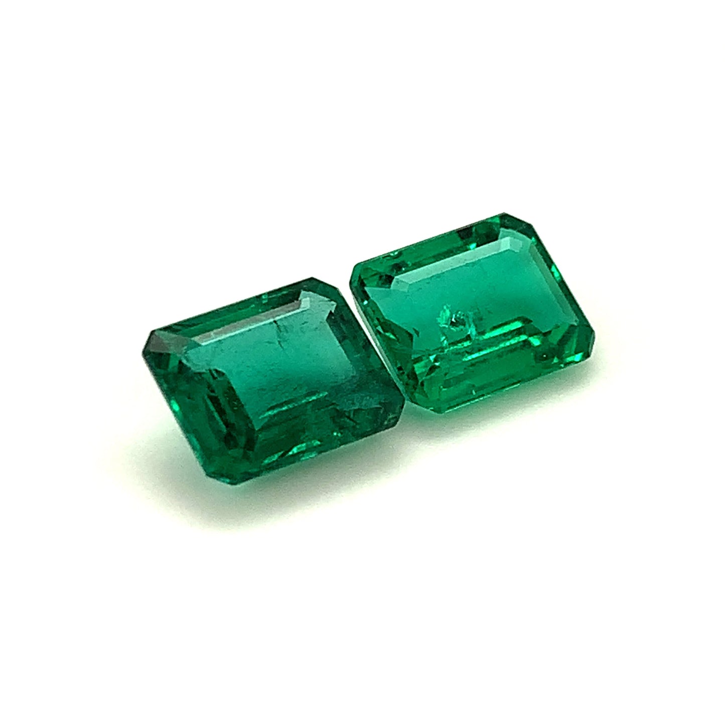 12.37x10.23x5.11mm Octagon Emerald (2 pc 11.14 ct)