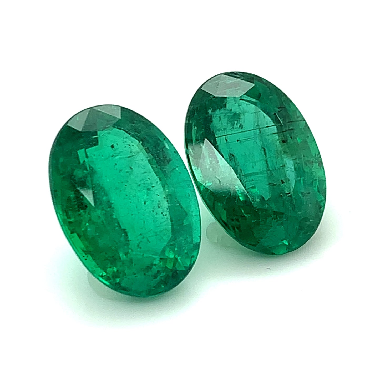 20.02x14.36x9.68mm Oval Emerald (2 pc 34.59 ct)