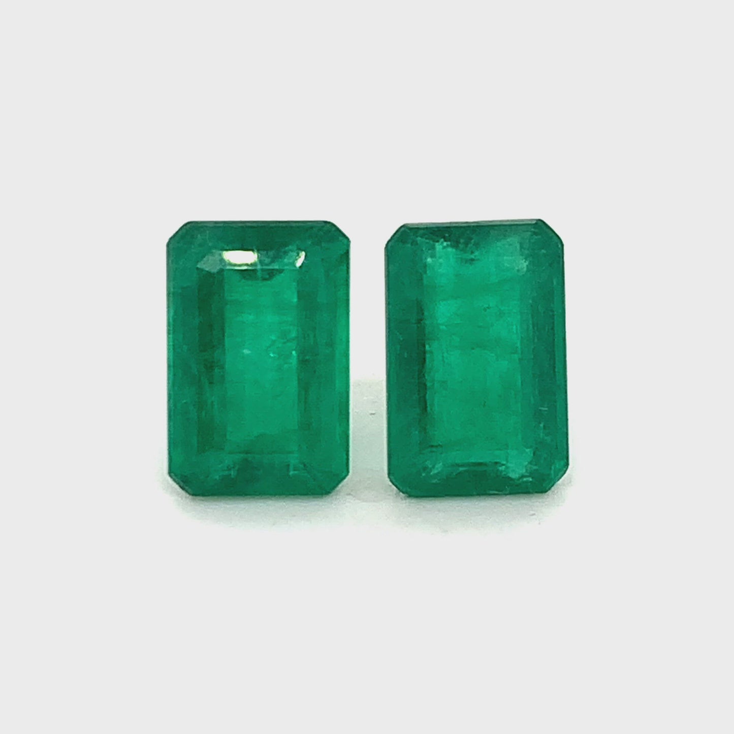 12.00x8.00x0.00mm Octagon Emerald (2 pc 7.60 ct)